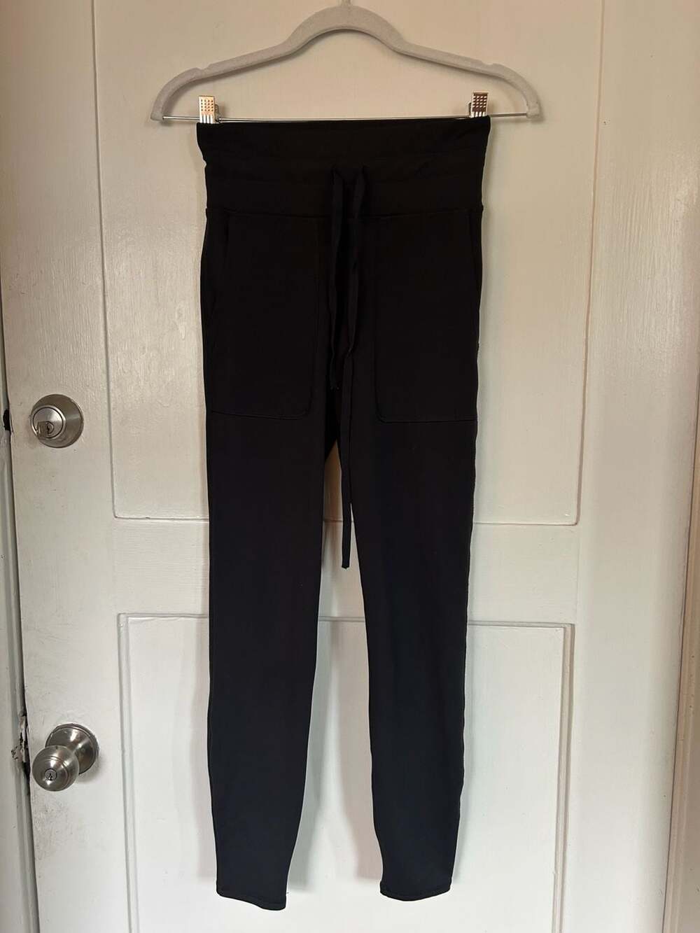 Oysho Sport Women's High-Waisted Drawstring Jogger Pants with Pockets Black XS